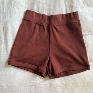Zara Women's Rust Brown Knit Bike Shorts small